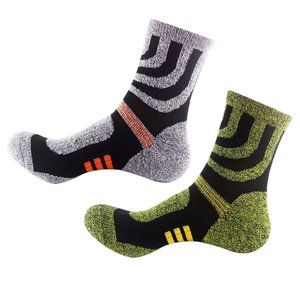 2-Pairs : All Day Relief  Winter Thick Crew Length Compression Socks